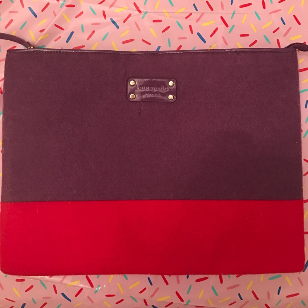 kate spade Two-Tone Purple and Red Laptop Case